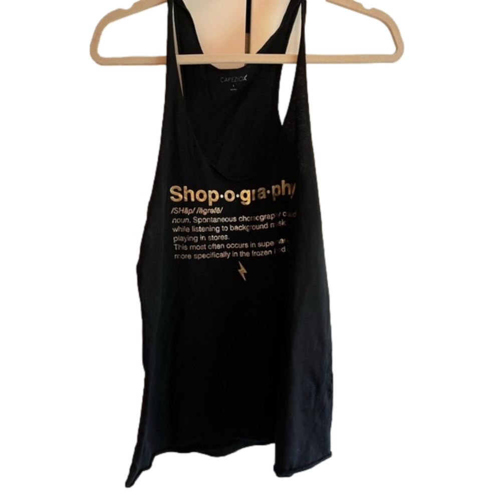 Capezio “shopography” tank top. Never worn. Size large.